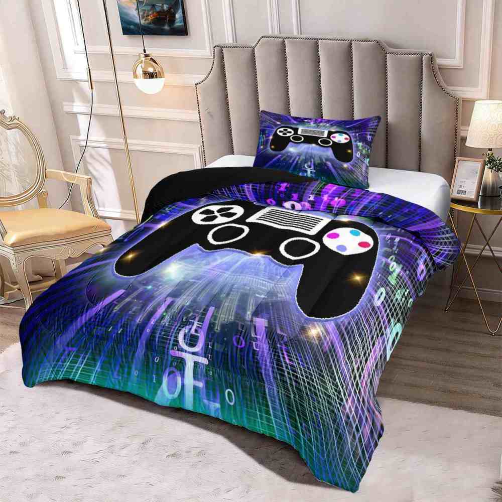 Binary Data Gamer Comforter Set Teen Bedding | CozyLil