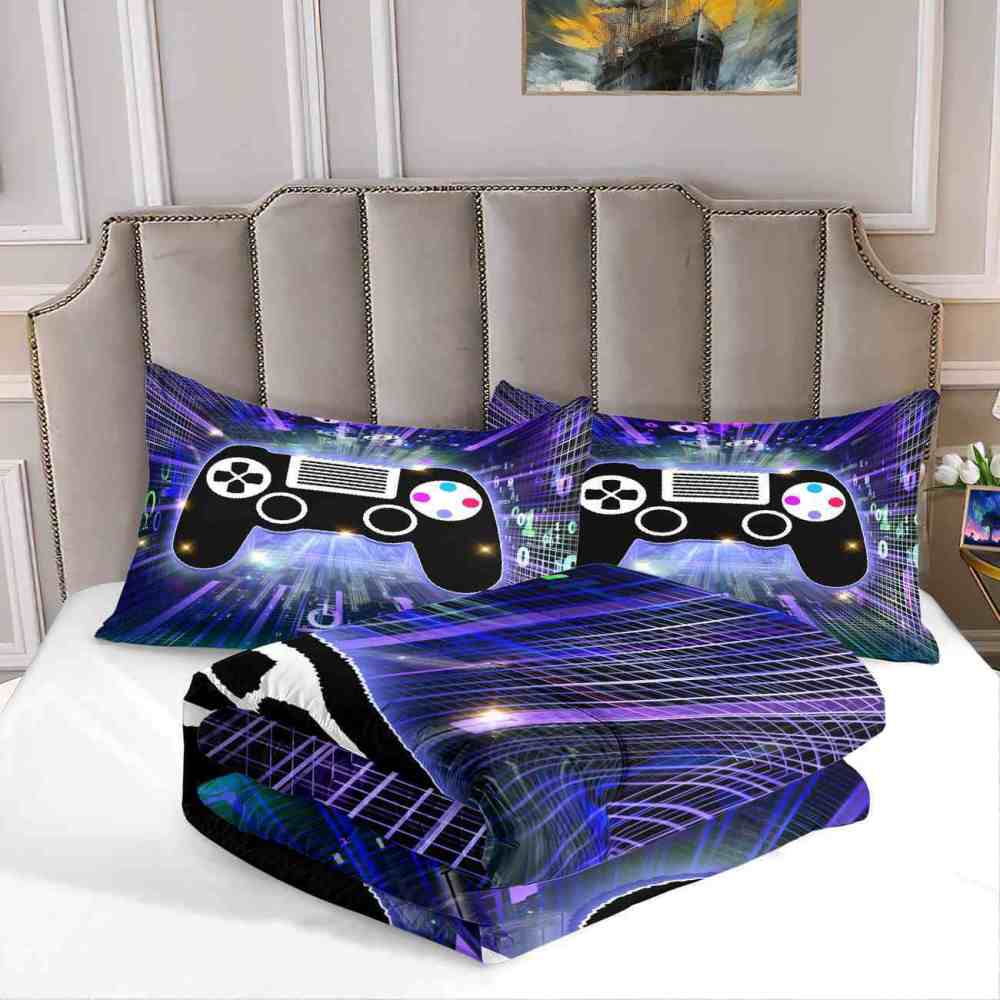 Binary Data Gamer Comforter Set Teen Bedding | CozyLil