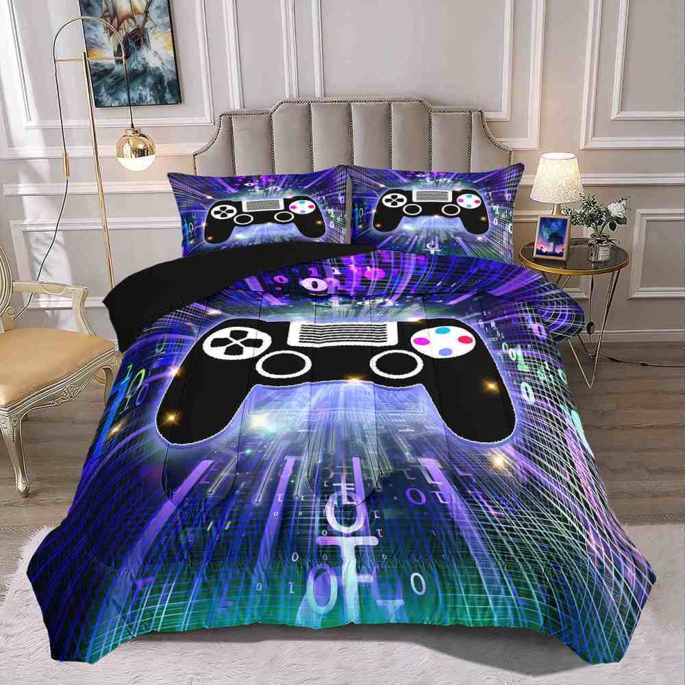 Binary Data Gamer Comforter Set Teen Bedding | CozyLil