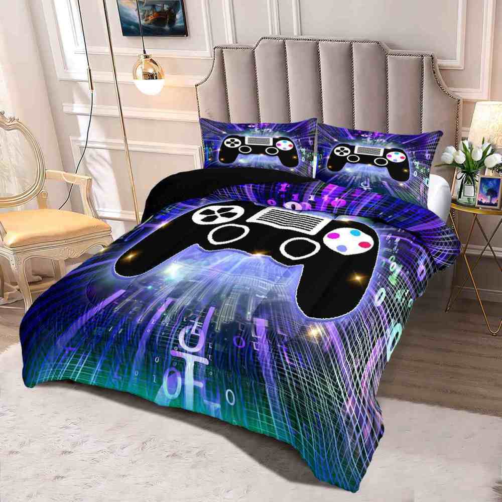 Binary Data Gamer Comforter Set Teen Bedding | CozyLil