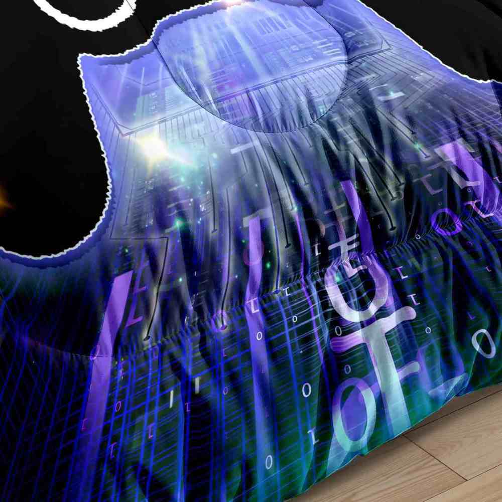 Binary Data Gamer Comforter Set Teen Bedding | CozyLil