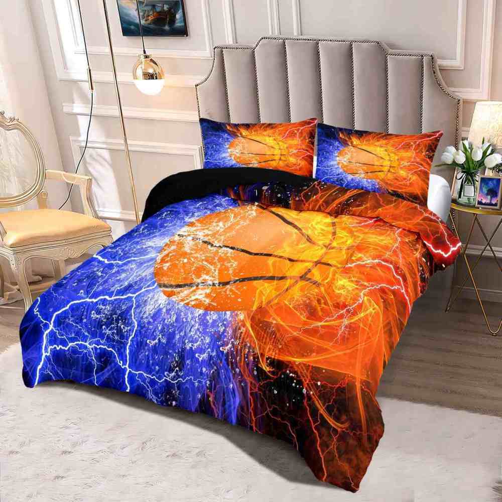 Fire Lightning Basketball Comforter Set Teens | CozyLil