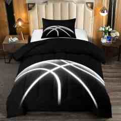 Minimalist Glowing Basketball Comforter Set Adult | CozyLil