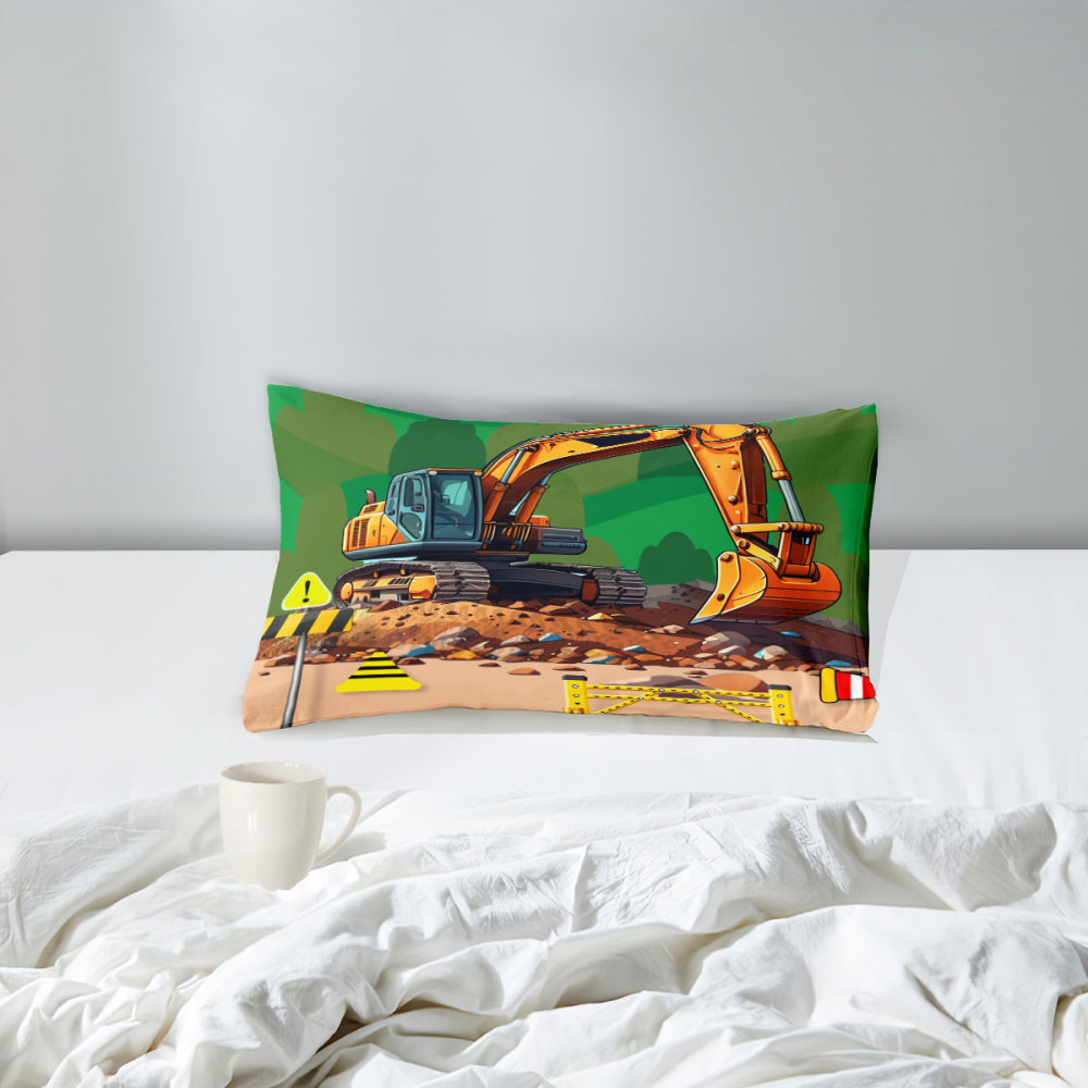 Realistic Heavy Excavator Boys Comforter Set | CozyLil
