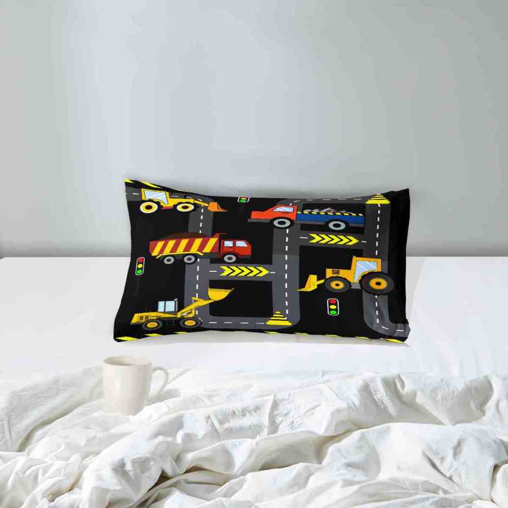 Black Asphalt Road Track Boys Comforter Set | CozyLil