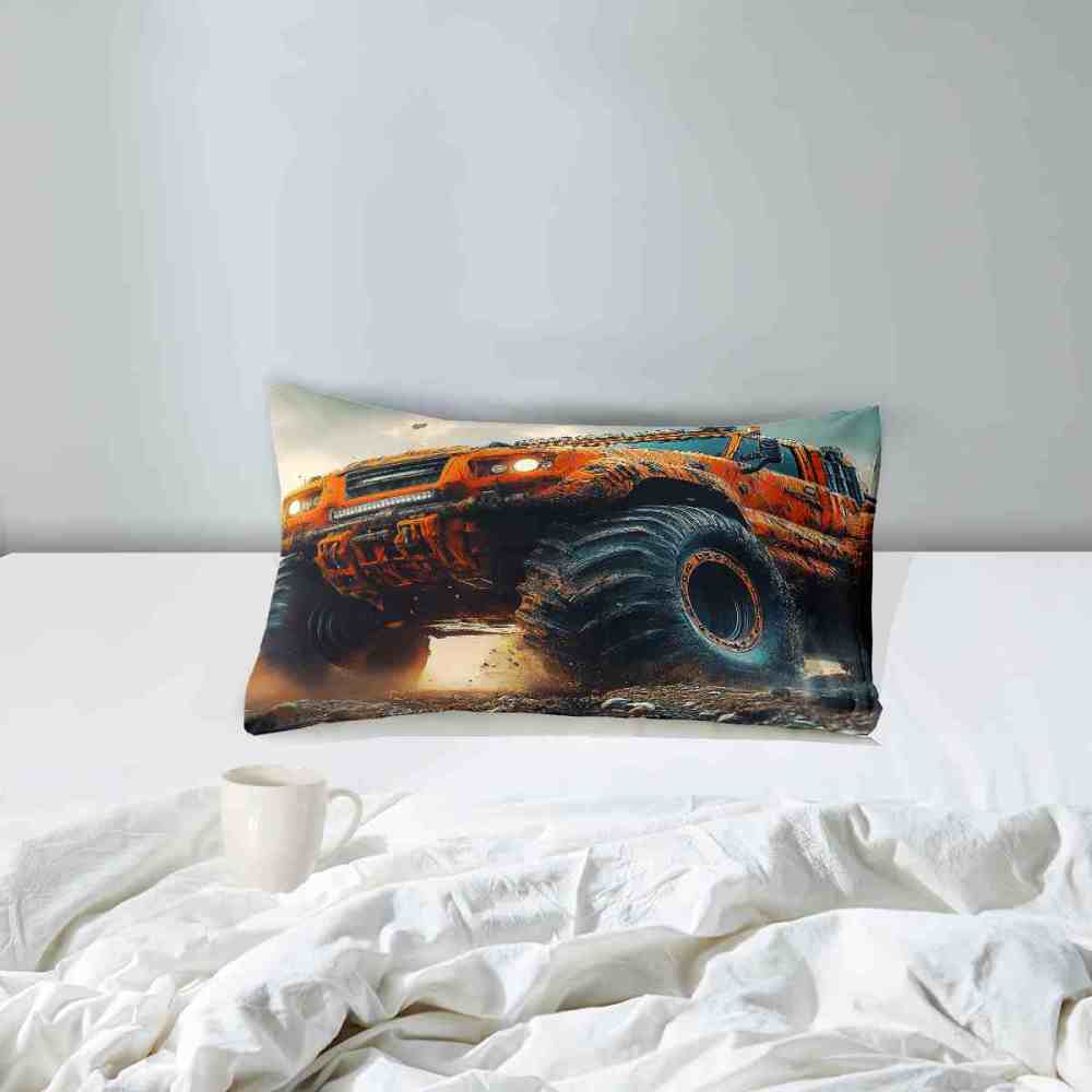 Orange Extreme Off-Road Mud Truck Bedding Set Teen Boys | CozyLil