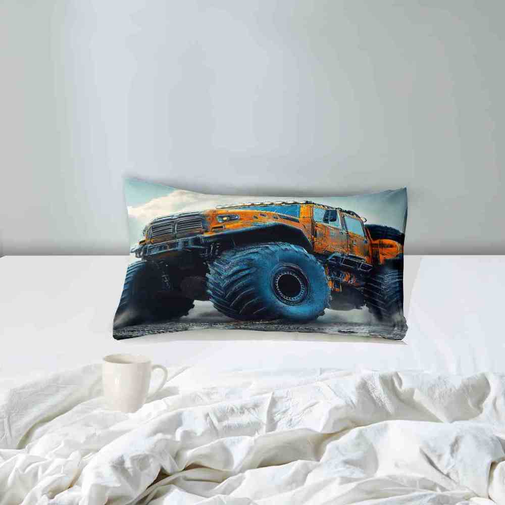 Blue Mechanical Giant Tire Off-Road Truck Comforter Set | CozyLil