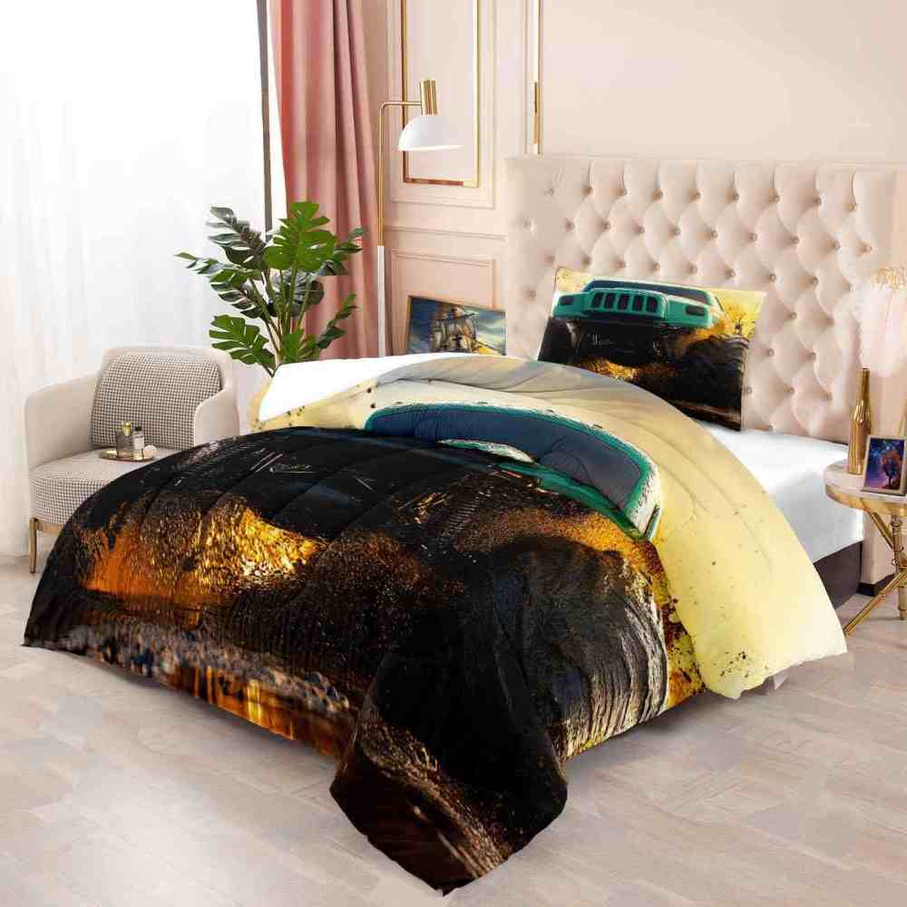Golden Sunset Mud Truck Off-Road Bedding Set Teen Room | CozyLil