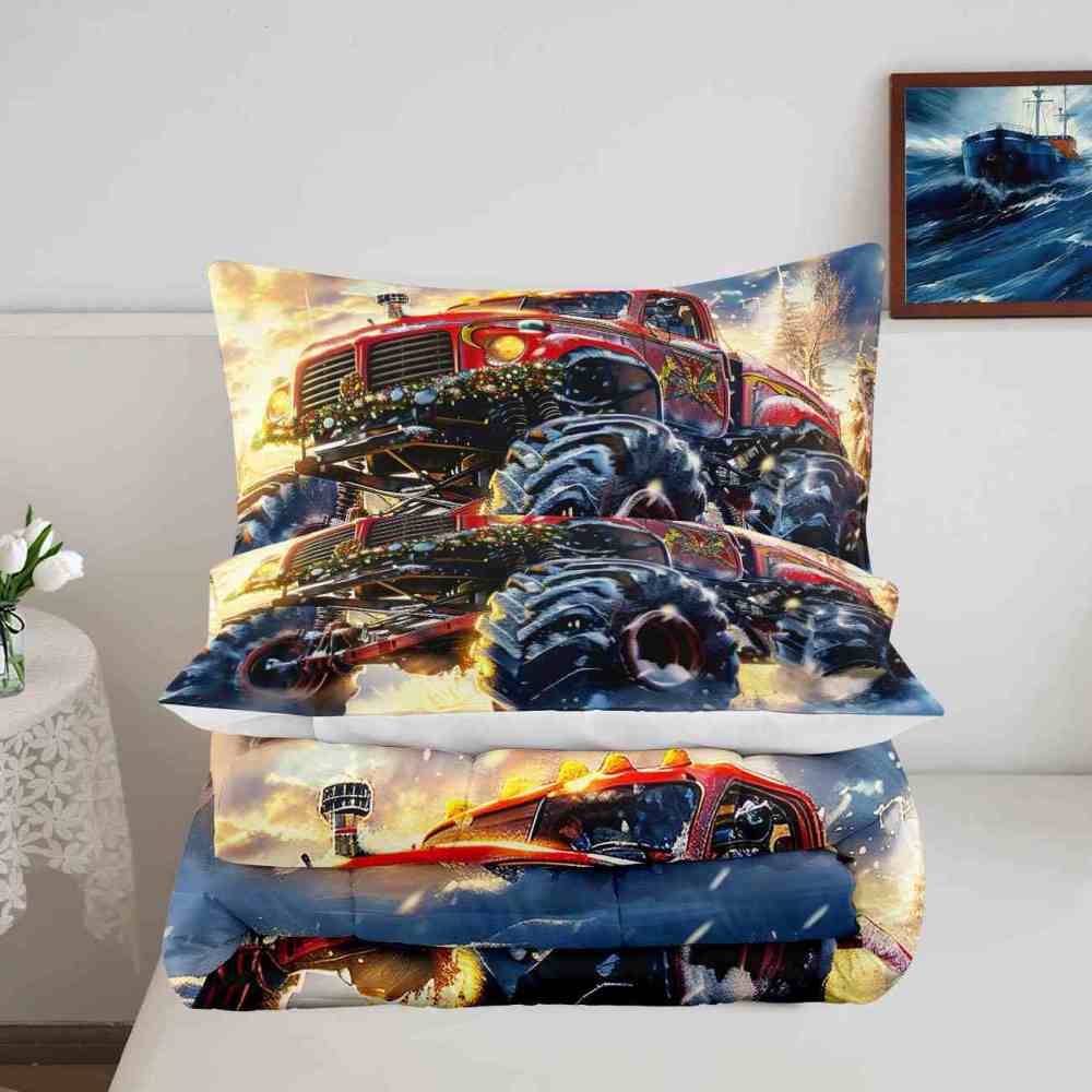 Golden Sunset Mud Truck Off-Road Bedding Set Teen Room | CozyLil