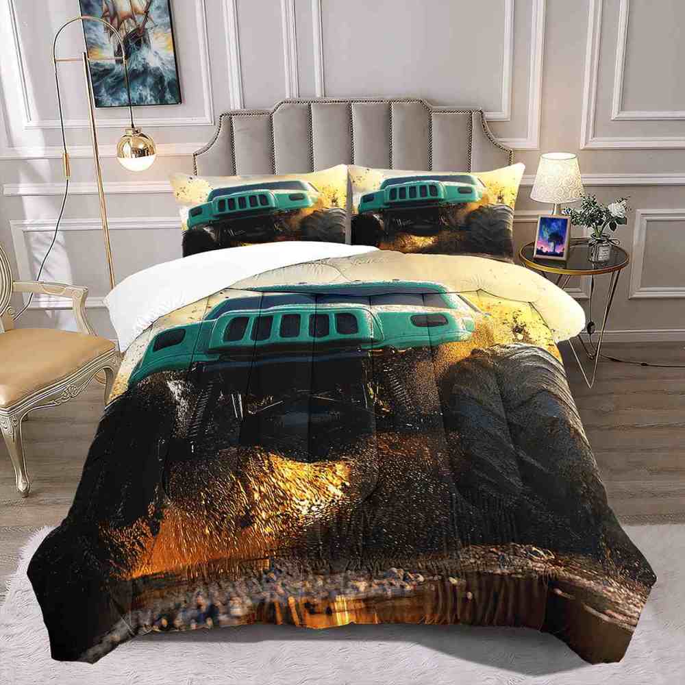 Golden Sunset Mud Truck Off-Road Bedding Set Teen Room | CozyLil