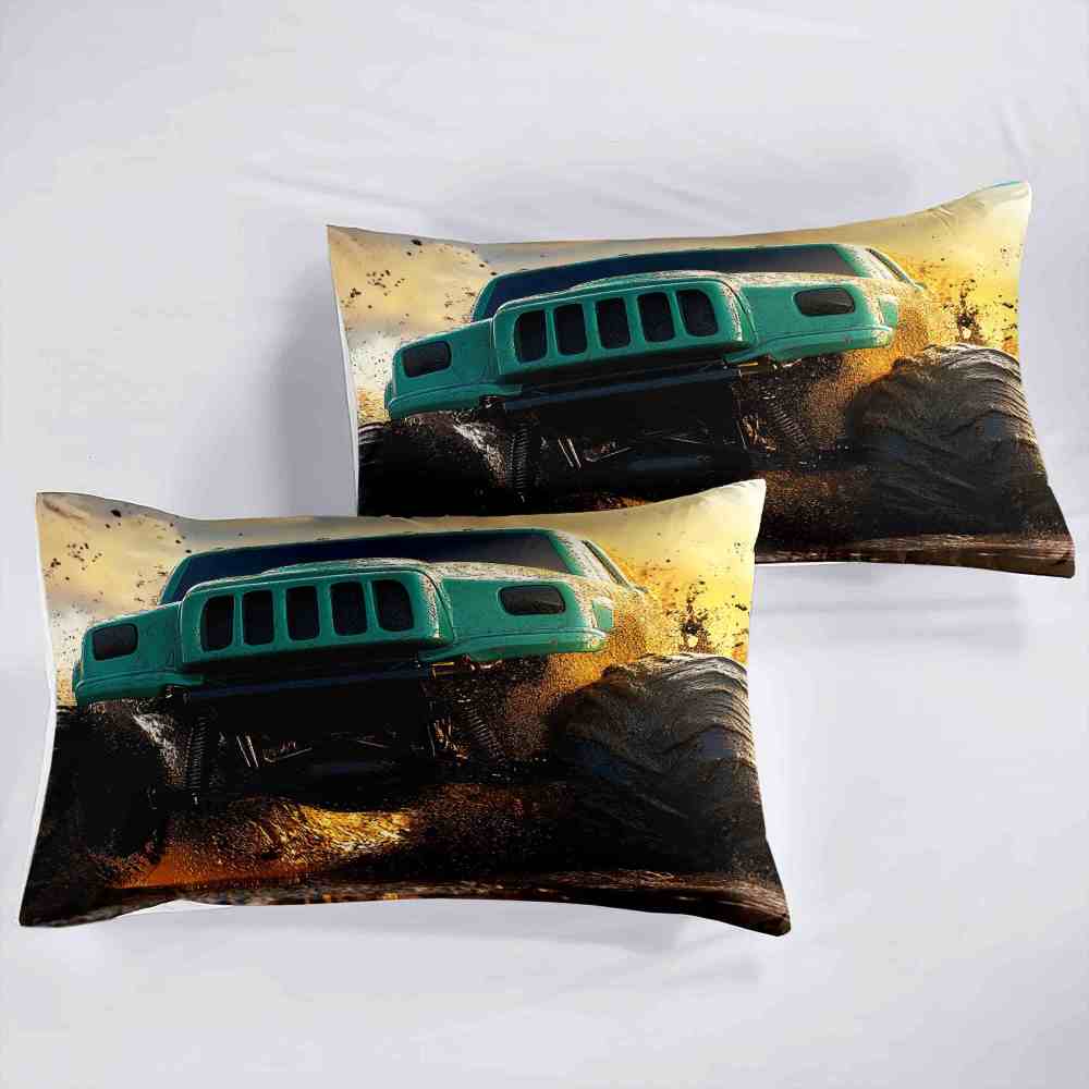 Golden Sunset Mud Truck Off-Road Bedding Set Teen Room | CozyLil