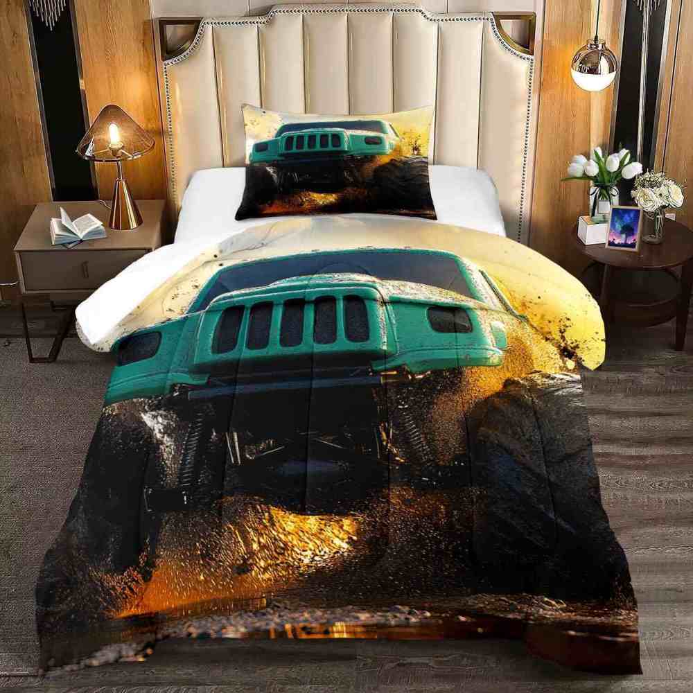 Golden Sunset Mud Truck Off-Road Bedding Set Teen Room | CozyLil