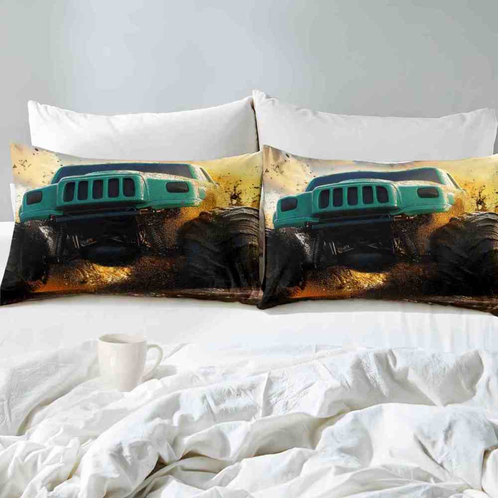 Golden Sunset Mud Truck Off-Road Bedding Set Teen Room | CozyLil