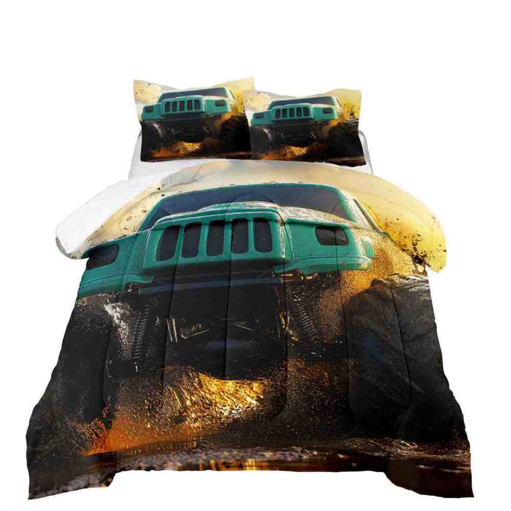 Golden Sunset Mud Truck Off-Road Bedding Set Teen Room | CozyLil