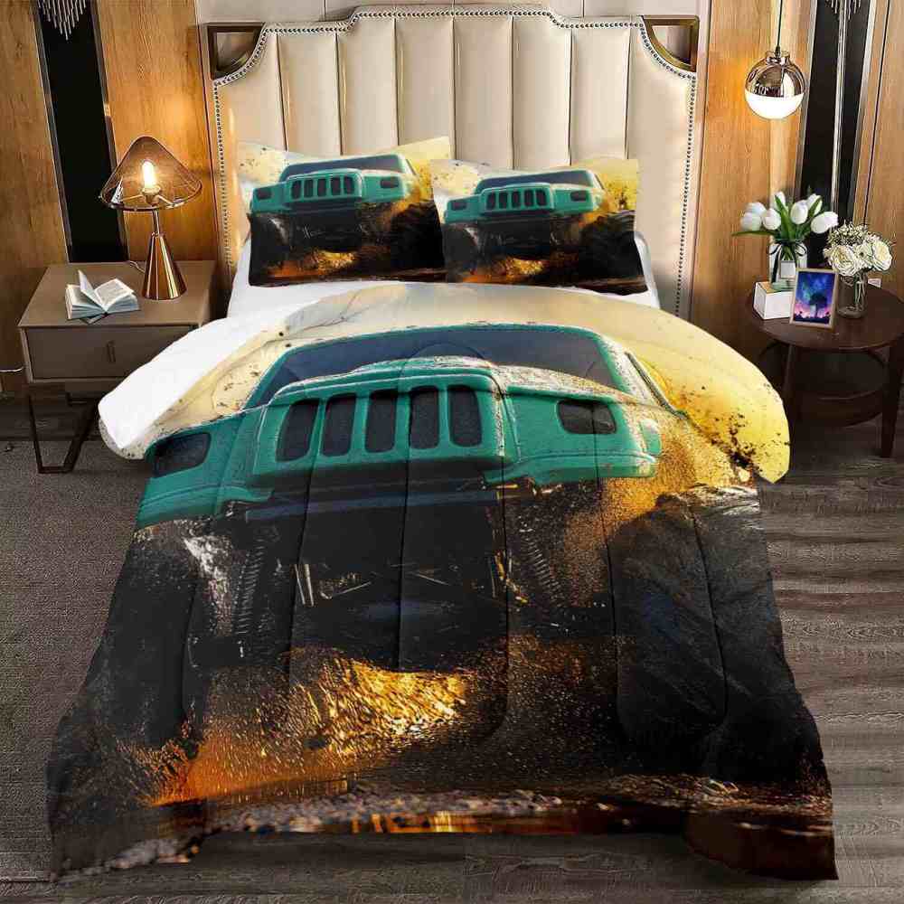 Golden Sunset Mud Truck Off-Road Bedding Set Teen Room | CozyLil