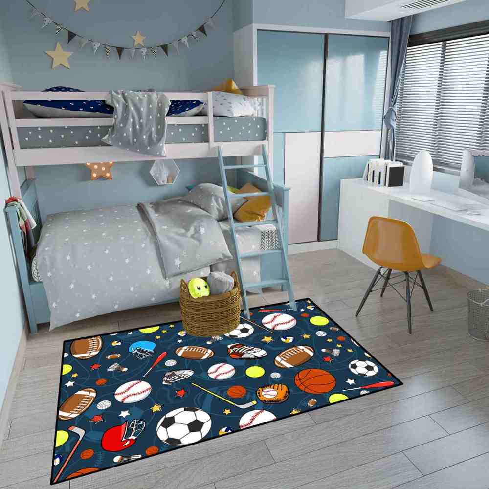 Ultimate Sports Galaxy Navy Area Rug | Upgrade Ultra Non-Slip | CozyLil