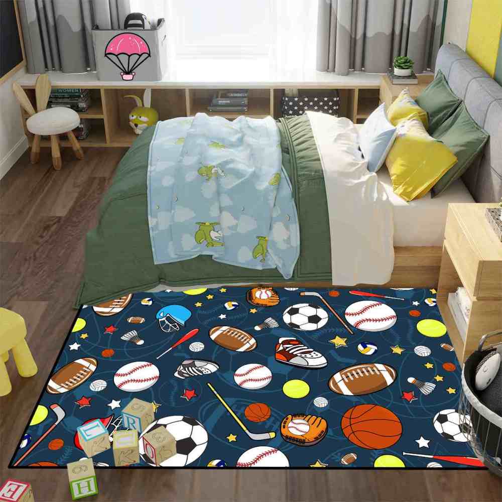 Ultimate Sports Galaxy Navy Area Rug | Upgrade Ultra Non-Slip | CozyLil