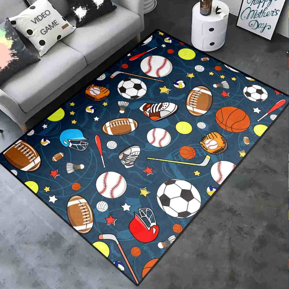 Ultimate Sports Galaxy Navy Area Rug | Upgrade Ultra Non-Slip | CozyLil