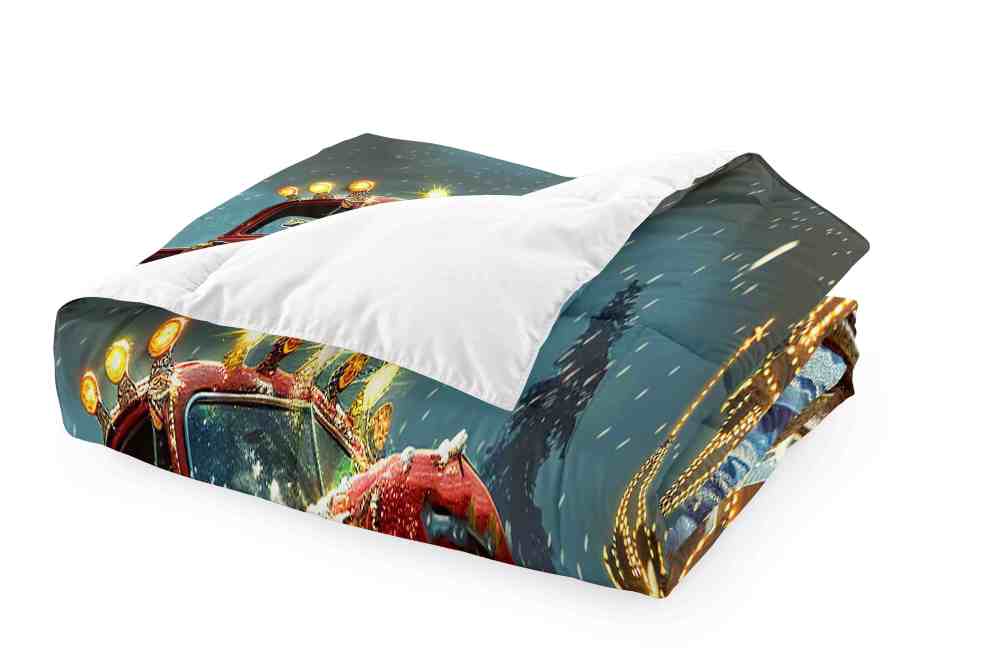 Glowing Lights Red Monster Truck Comforter Set Boys Room Decor | CozyLil