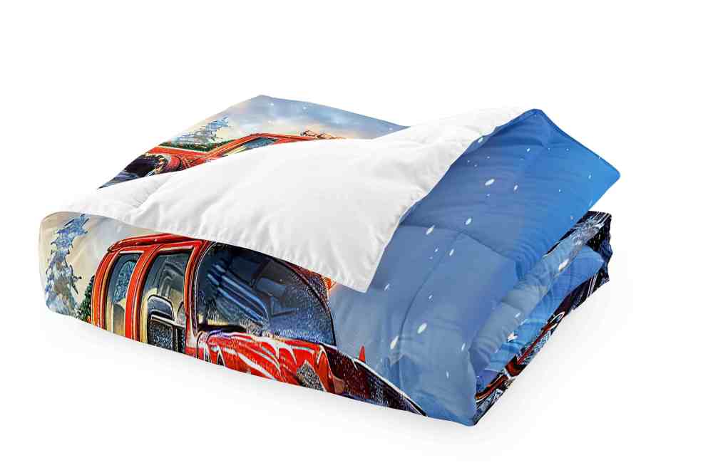 Dynamic Blue Sky Monster Truck Comforter Set Kids Racing Bedding | CozyLil