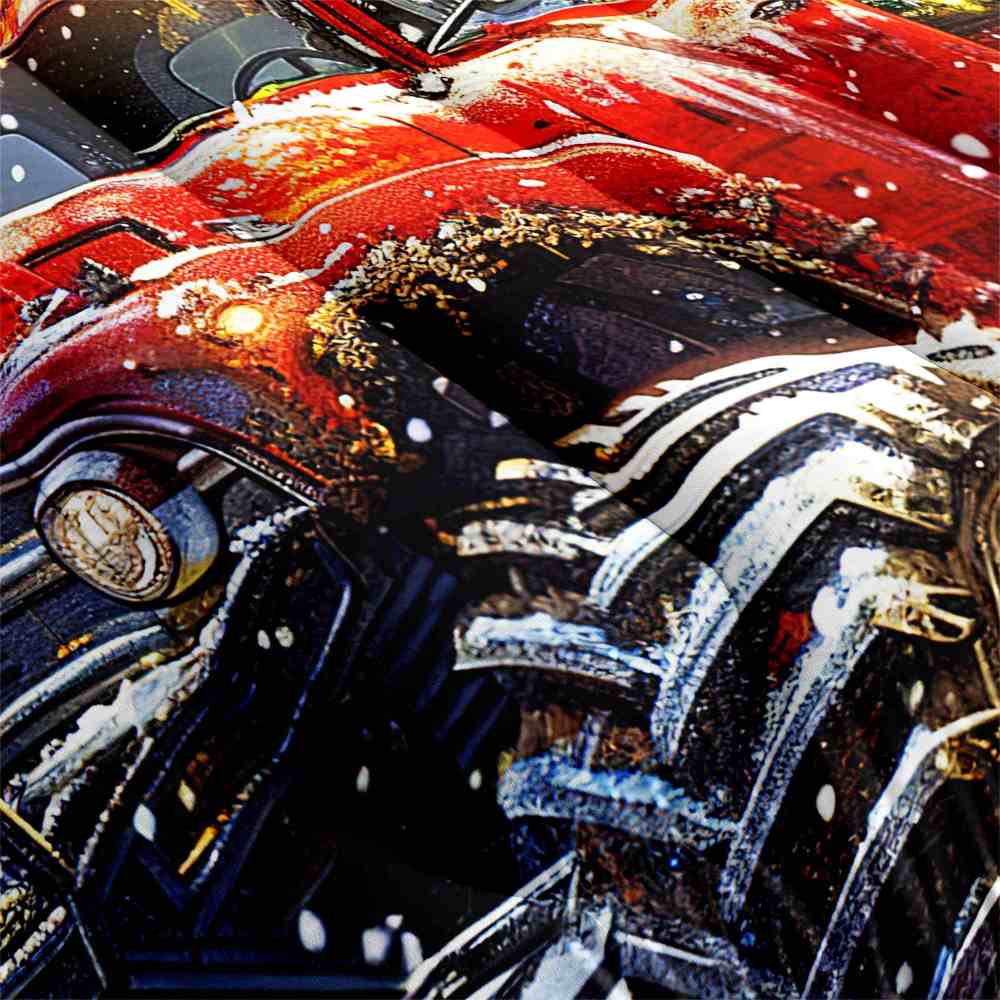 Holiday Roof Wreath Monster Truck Comforter Set Boys Winter Bedding | CozyLil
