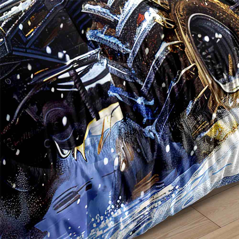 Holiday Roof Wreath Monster Truck Comforter Set Boys Winter Bedding | CozyLil