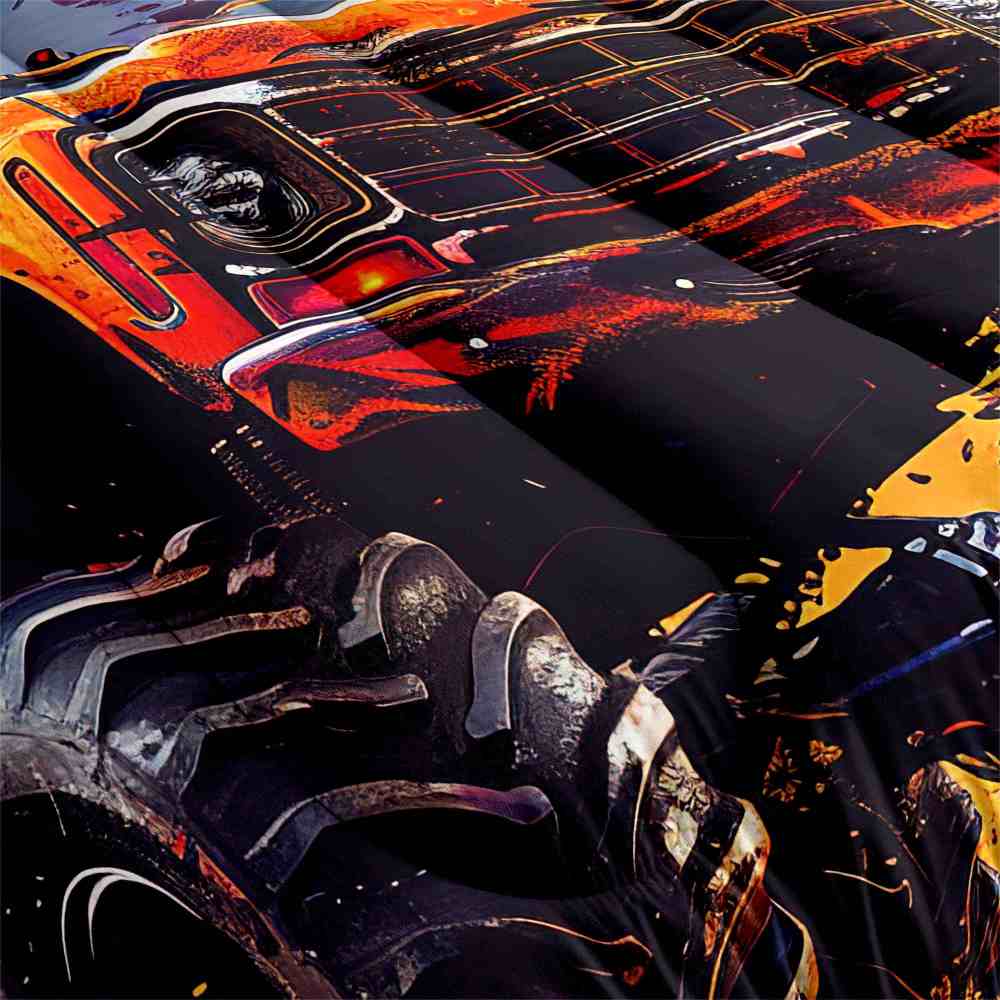 Full Moon Spooky Night Monster Truck Comforter Set Boys Bedding | CozyLil