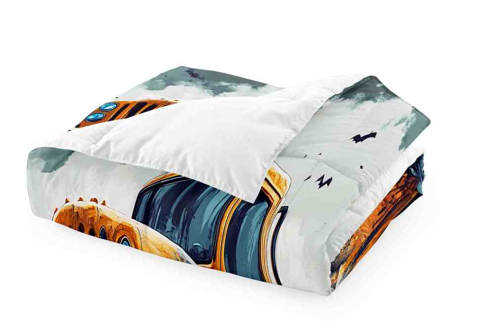 Spooky Orange Monster Truck Comforter Set Kids Room Decor | CozyLil