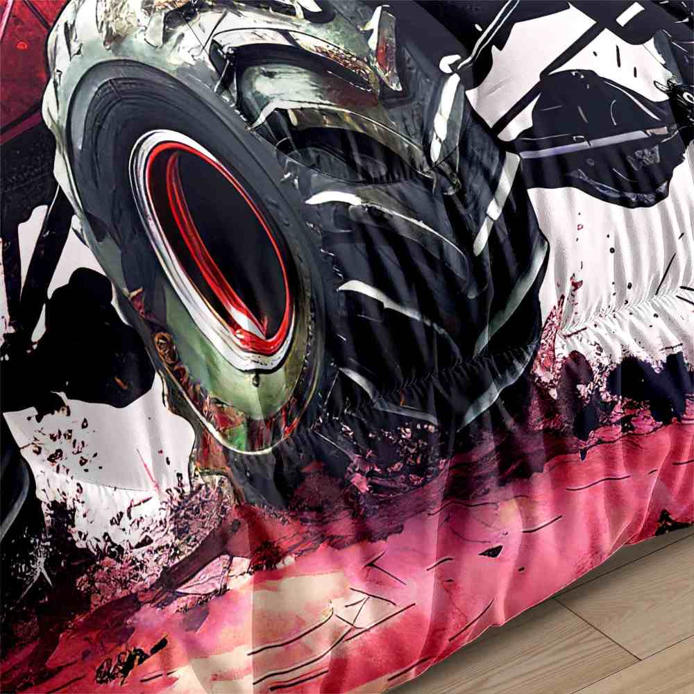 Pink Off-Road Monster Truck Comforter Set Girls Bedding | CozyLil