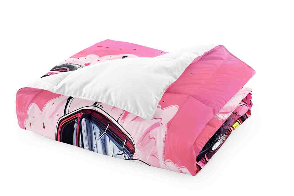 Pink Off-Road Monster Truck Comforter Set Girls Bedding | CozyLil