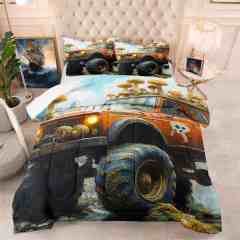 Skull Truck Forest Mushroom Comforter Set Teens Bedding | CozyLil