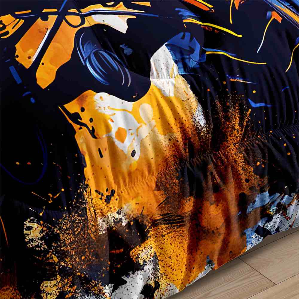 Splatter Art Off-Road Monster Truck Comforter Set Boys Bedding | CozyLil