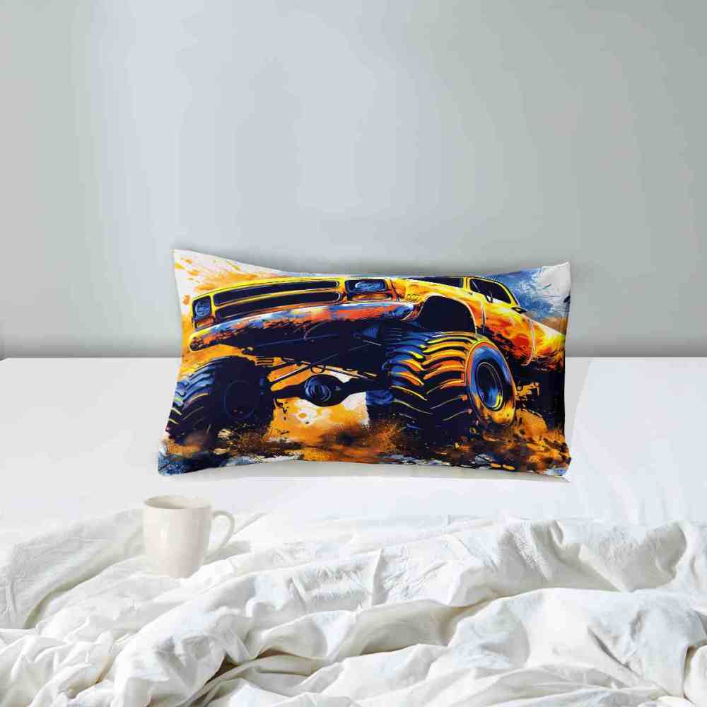 Splatter Art Off-Road Monster Truck Comforter Set Boys Bedding | CozyLil