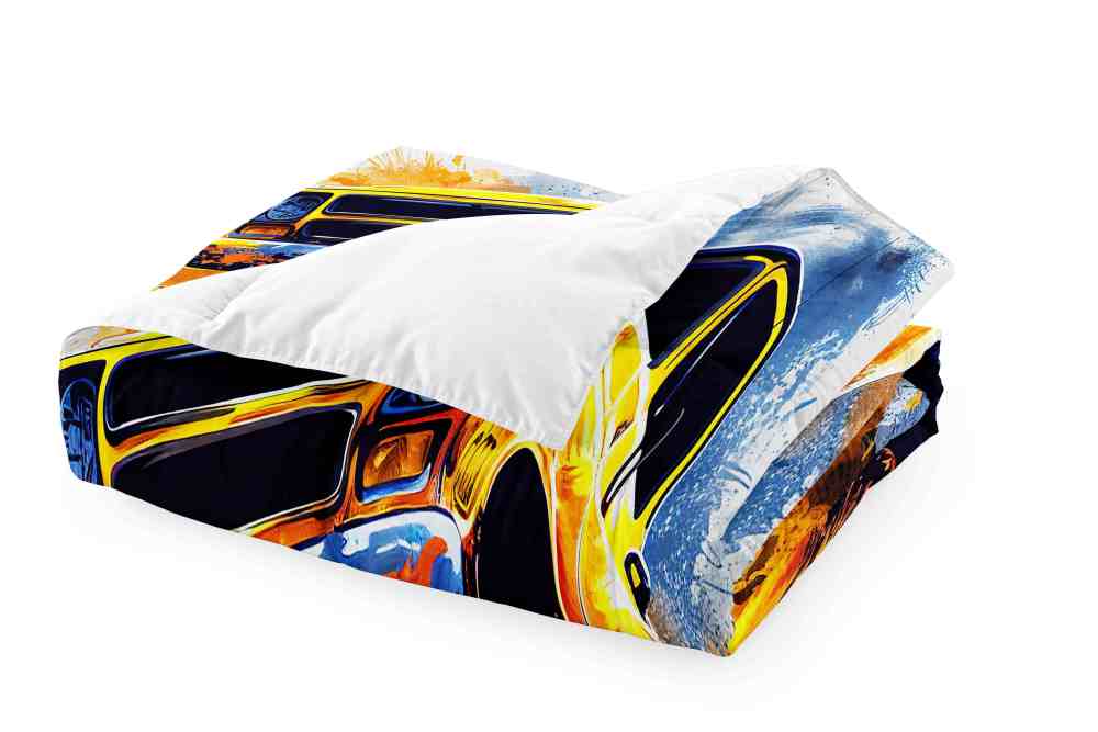 Splatter Art Off-Road Monster Truck Comforter Set Boys Bedding | CozyLil