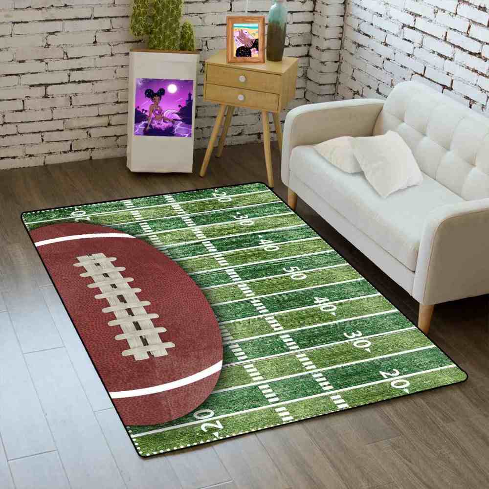 Football Field Sports Area Rug for Boys Bedroom | CozyLil