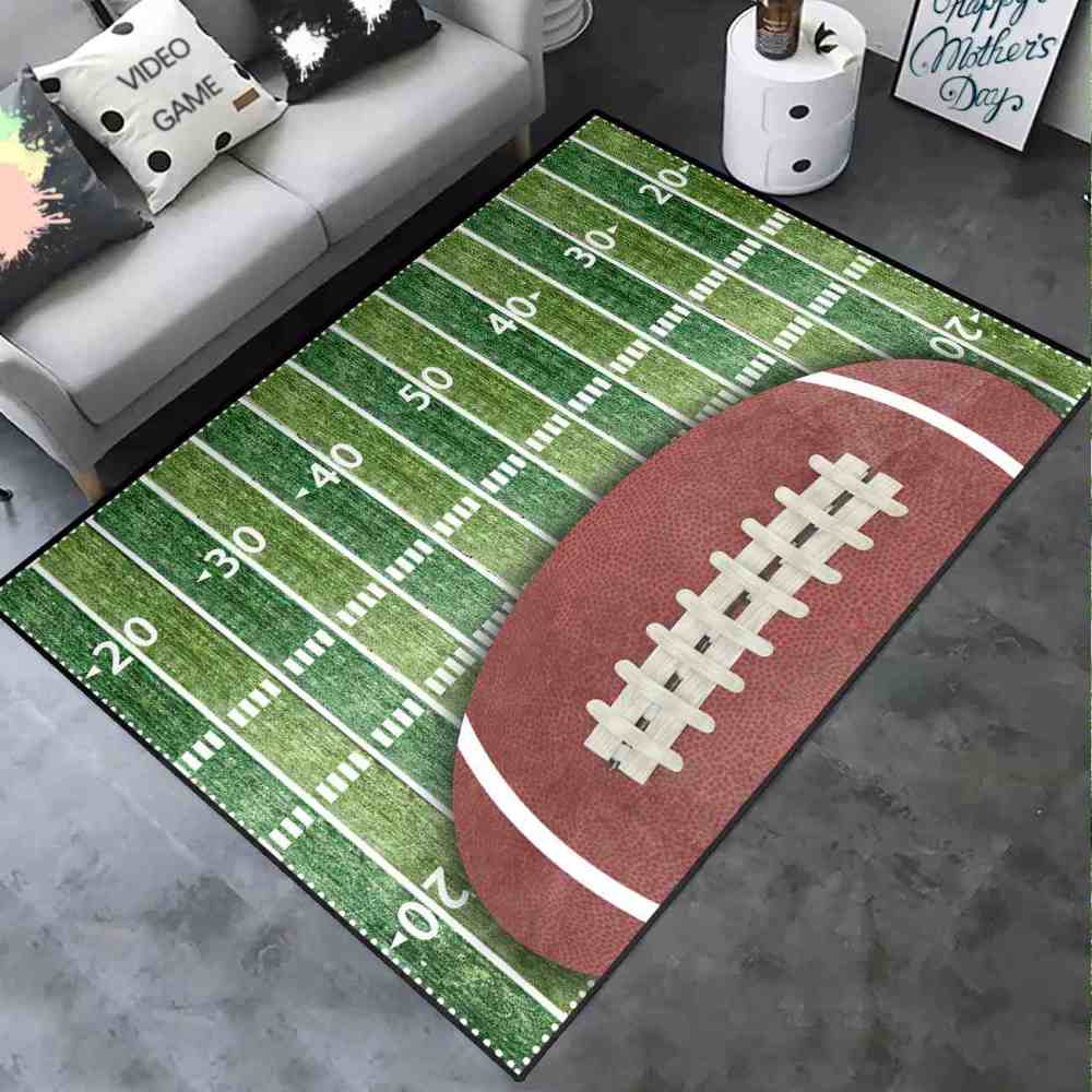 Football Field Sports Area Rug for Boys Bedroom | CozyLil