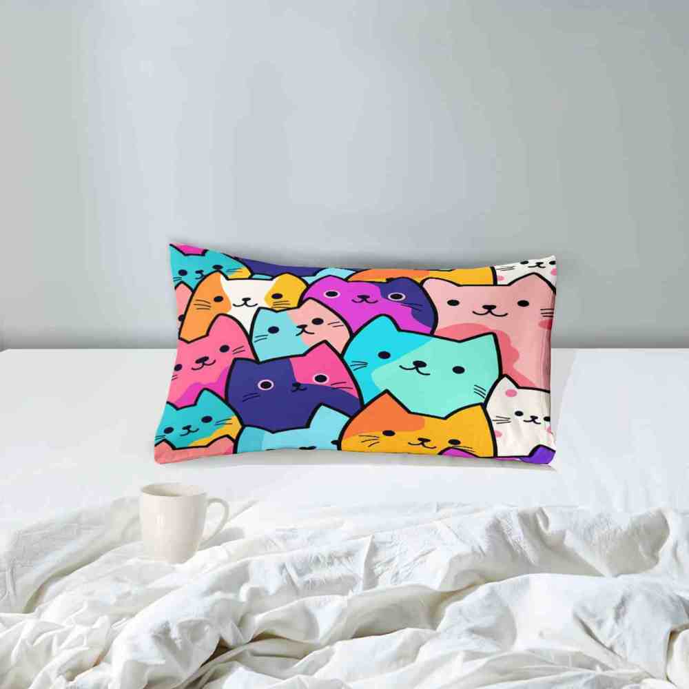 Colorful Pop Art Cats Kids Comforter Set | CozyLil