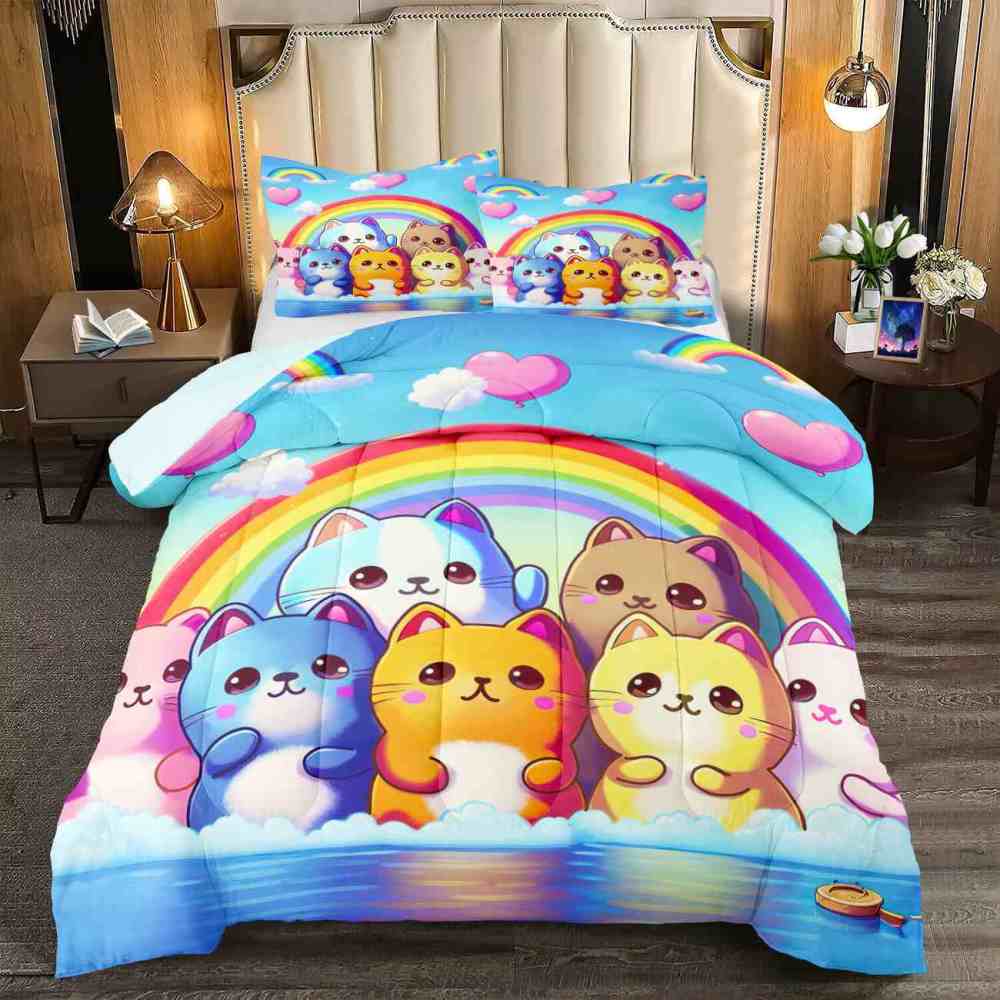 Chibi Rainbow Friends Kids Comforter Set | CozyLil