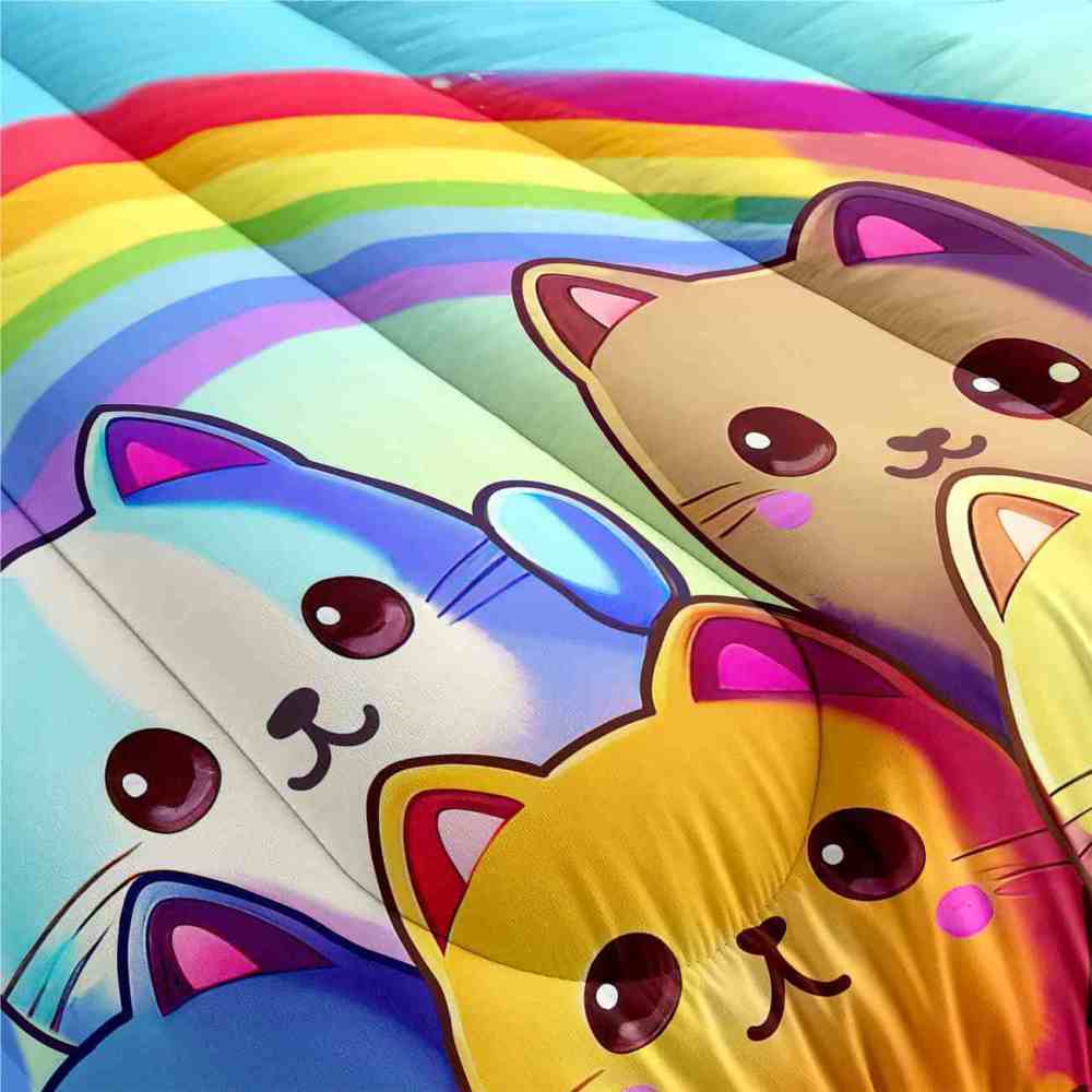 Chibi Rainbow Friends Kids Comforter Set | CozyLil