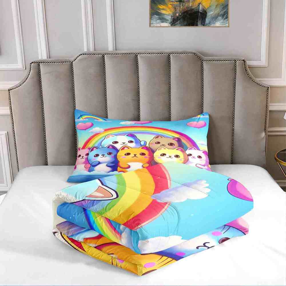 Chibi Rainbow Friends Kids Comforter Set | CozyLil