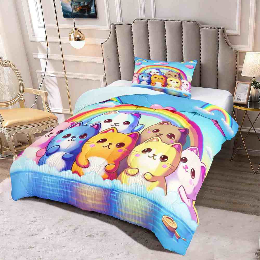 Chibi Rainbow Friends Kids Comforter Set | CozyLil