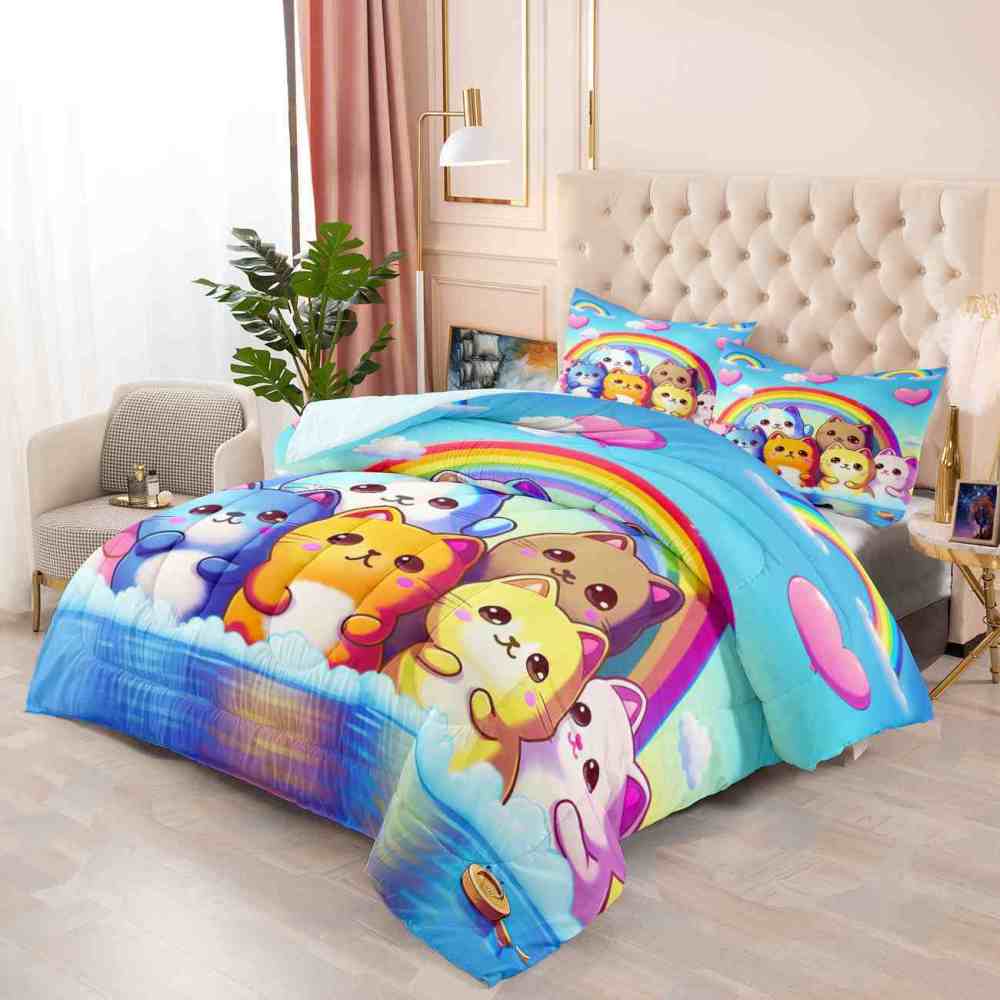 Chibi Rainbow Friends Kids Comforter Set | CozyLil