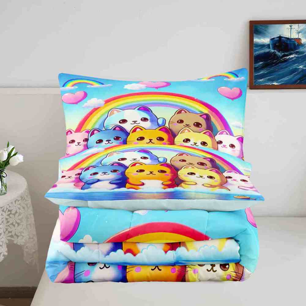 Chibi Rainbow Friends Kids Comforter Set | CozyLil