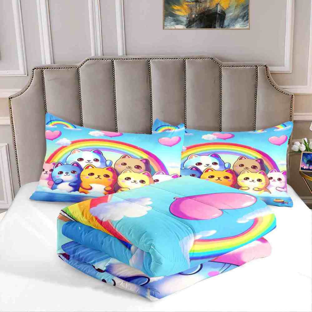 Chibi Rainbow Friends Kids Comforter Set | CozyLil