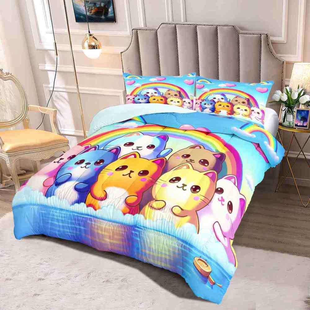 Chibi Rainbow Friends Kids Comforter Set | CozyLil
