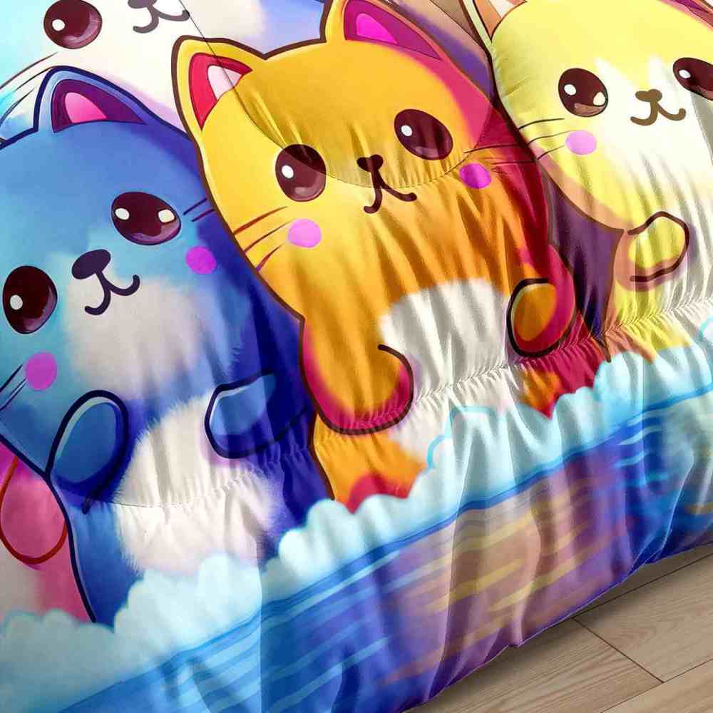 Chibi Rainbow Friends Kids Comforter Set | CozyLil