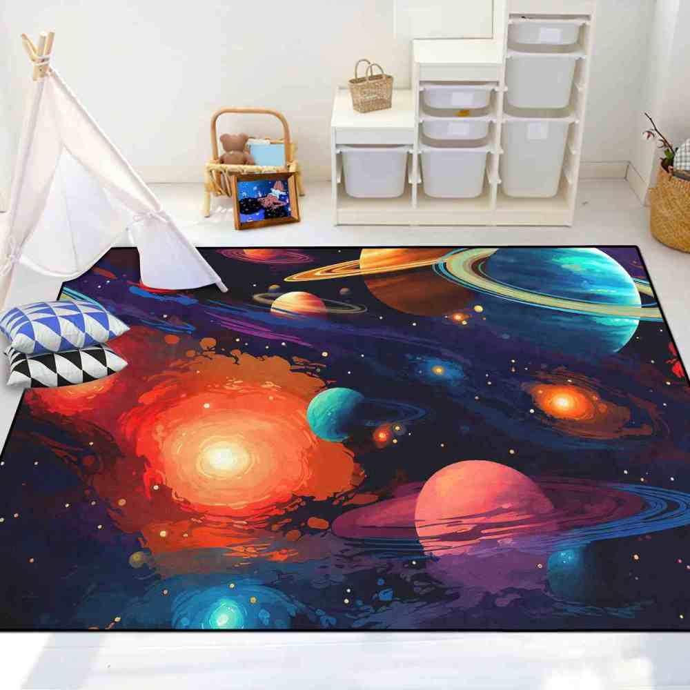Solar Flare Galaxy Rug Upgrade Ultra Non-Slip Backing | CozyLil