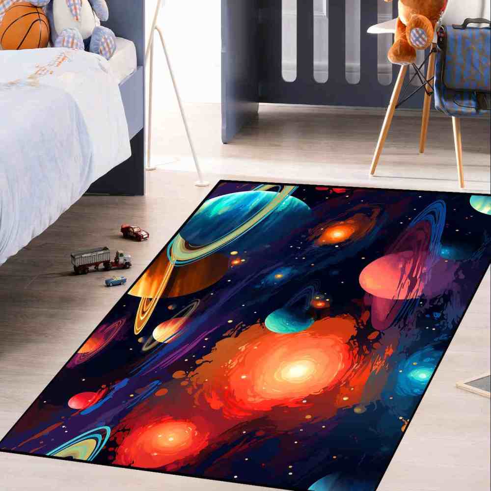 Solar Flare Galaxy Rug Upgrade Ultra Non-Slip Backing | CozyLil