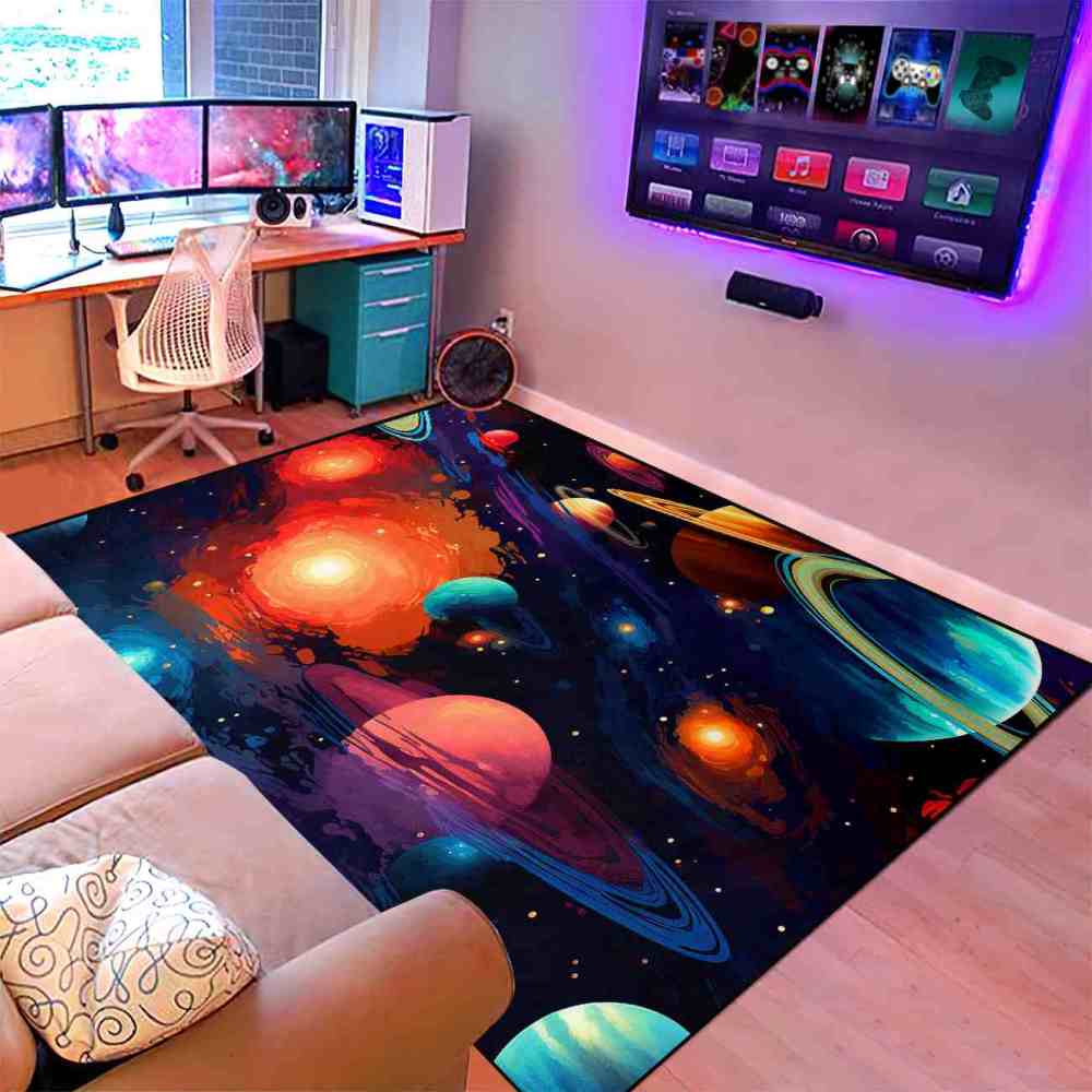 Solar Flare Galaxy Rug Upgrade Ultra Non-Slip Backing | CozyLil