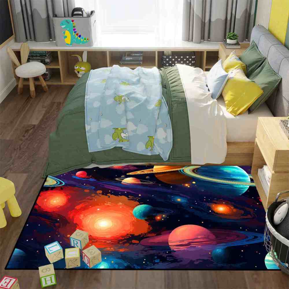 Solar Flare Galaxy Rug Upgrade Ultra Non-Slip Backing | CozyLil